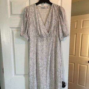 & Other Stories Printed Puff Sleeve Midi Dress